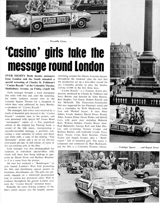 CASINO ROYALE BOX OFFICE USA 1967