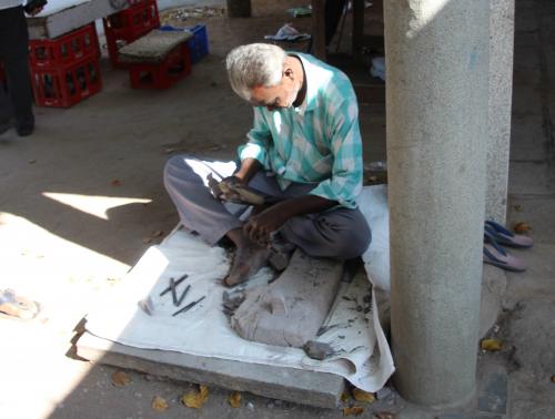Dans les rues de Mahabalipuram