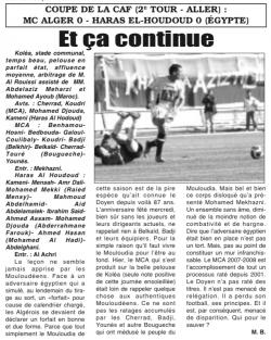  MCA: haras la houdoud