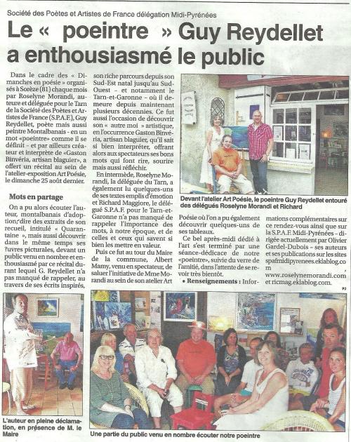 RÉCITAL G. REYDELLET DANS LA PRESSE