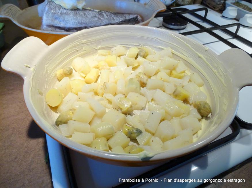 Flan d'asperges au gorgonzola 
