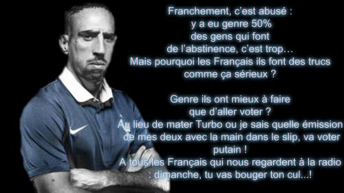 Franck Ribéry demande aux Français d’aller voter 