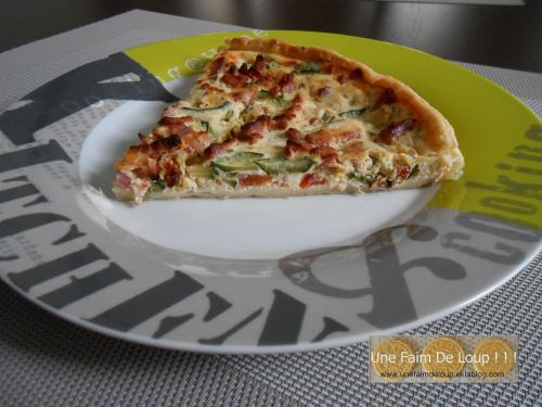 Quiche ricotta courgettes et lardons
