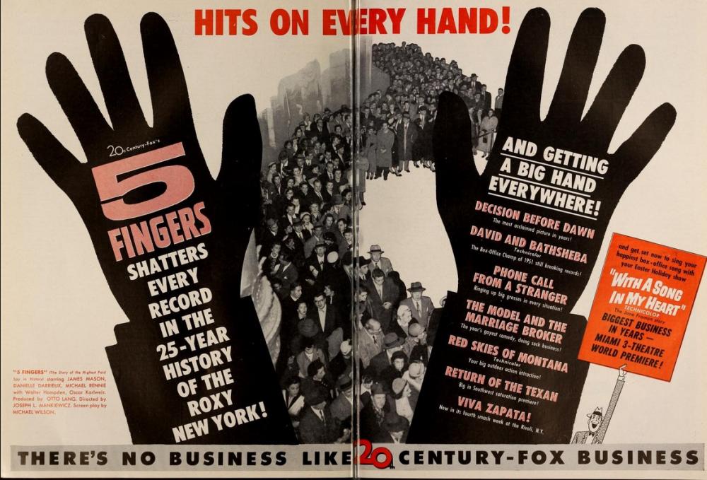 BOX OFFICE USA DU 26 FEVRIER 1952 AU 3 MARS 1952