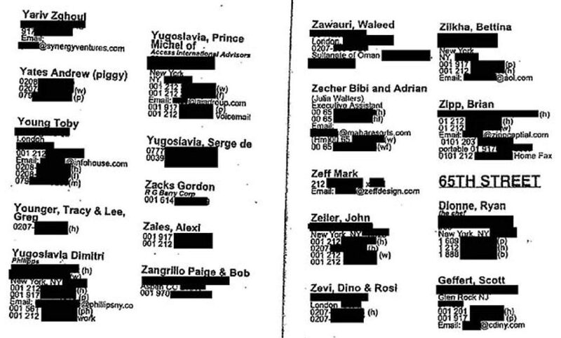 ➤ l’intégralité du petit carnet noir de Jeffrey Epstein, le pédocriminel milliardaire 