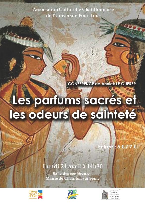 Les parfums sacrés, une conférence d'Annick Le Guerer pour l'Association Culturelle Châtillonnaise