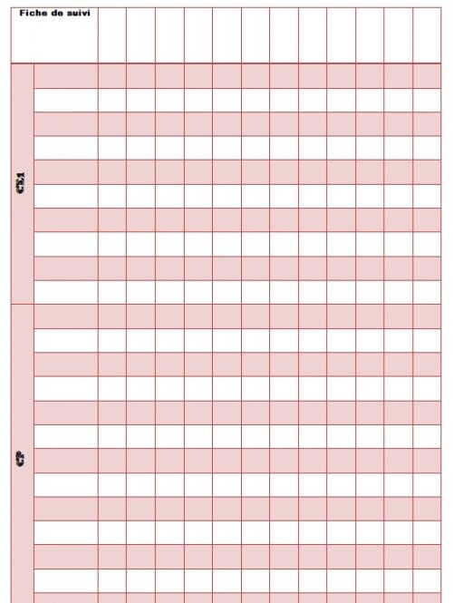 Fiche de suivi