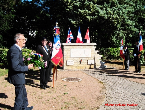 La cérémonie pour fêter l'anniversaire de  la libération de Châtillon sur Seine, vue par René Drappier