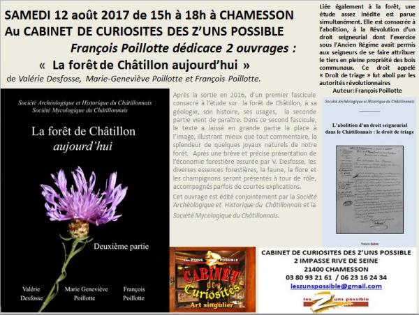 Dédicace de François Poillotte à Chamesson 