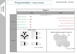 Prog Calcul mental Période 5