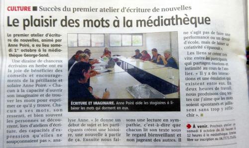 Atelier d'écriture