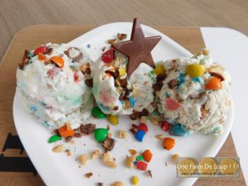 Crème glacée aux m&m's