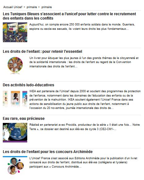 Ressources Unicef