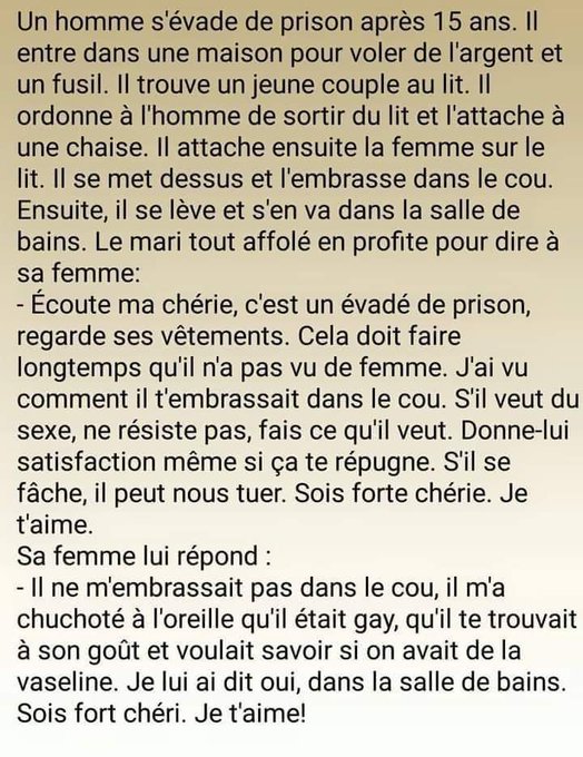 On ne rate pas l'humour du mercredi.