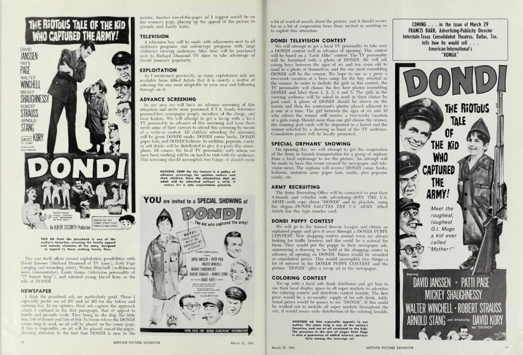 DONDI box office USA 1961