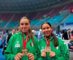 OUDIRA Chaima (Or, Kumité U21) et sa Soeur Sara (Bronze, Kumité Cadette) à Tunis Championnat d'Afrique 2024