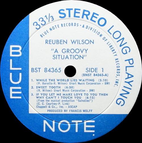 Reuben Wilson : Album " A Groovy Situation " Blue Note Records BST 84365 [ US ]