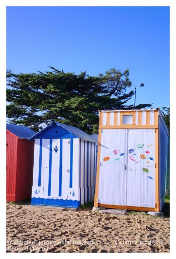 Cabines de plage à Oléron 