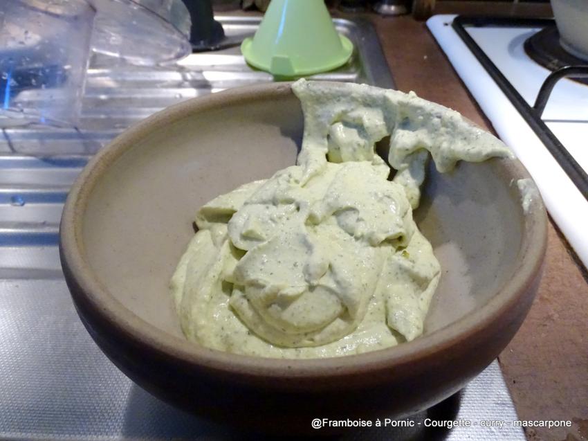 Courgettes curry mascarpone