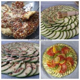 COURGETTES ET TOMATES FONDANTES A LA MOUTARDE FAÇON TARTE