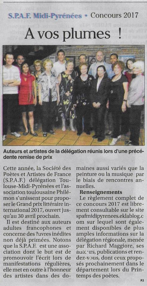 NOTRE CONCOURS DANS LA PRESSE