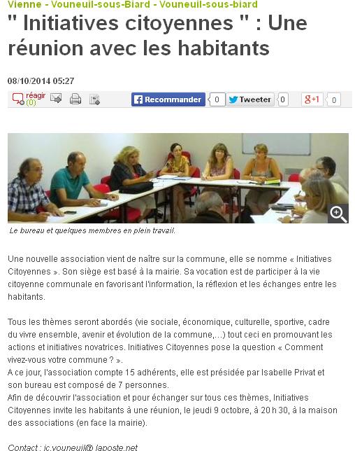 annonce dans la Nouvelle République