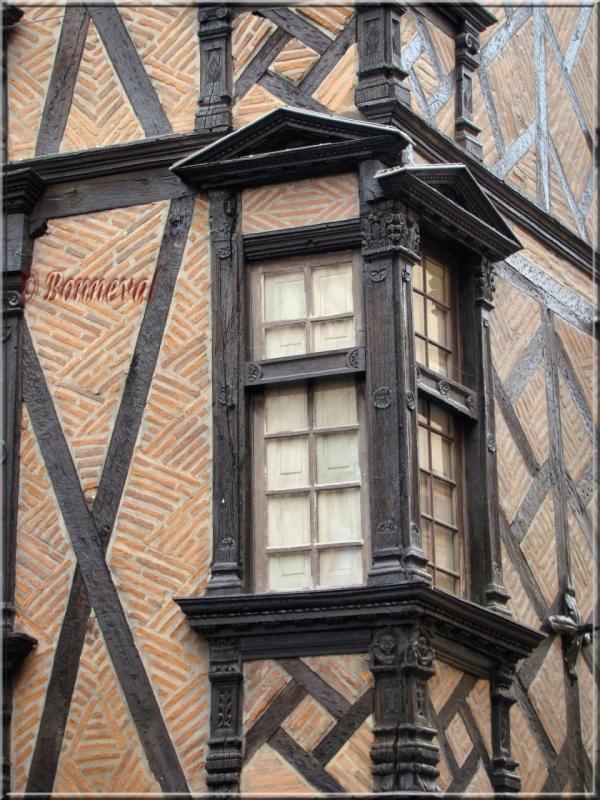 Albi Maison Enjalbert pans de bois sculptés