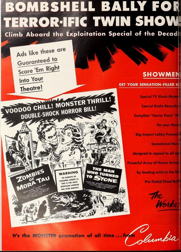 ZOMBIES OF MORA TAU BOX OFFICE USA 1957