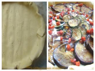 QUICHE ,AUBERGINE,COURGETTE AU CHORIZO