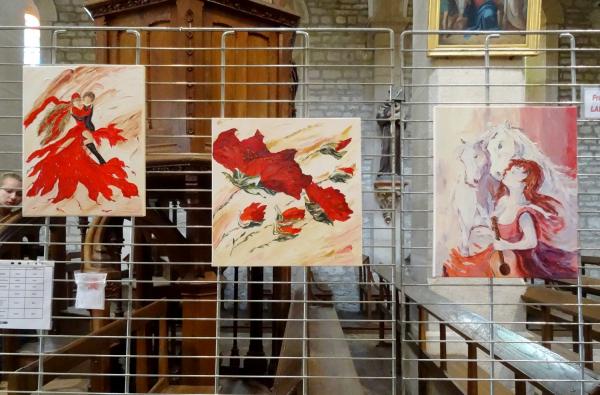 Exposition de peintures dans l'église de Gevrolles, par les Amis du Châtillonnais