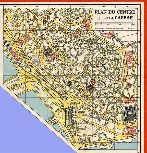 Plan Centre d'Alger & Casbah
