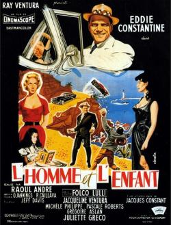 L'HOMME ET L'ENFANT BOX OFFICE FRANCE 1956 AFFICHE DE CHRISTIAN BROUTIN