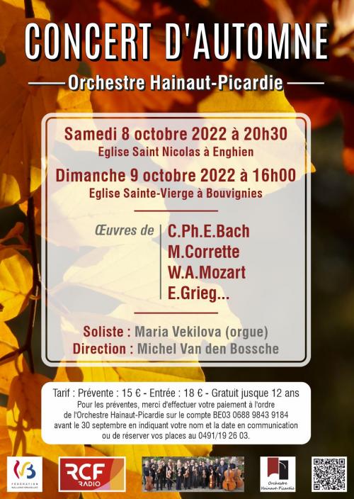 Concert d'Automne 8-9/10/22