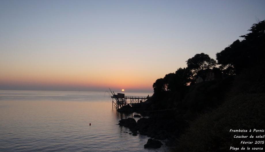 Coucher de soleil sur Pornic février 2015