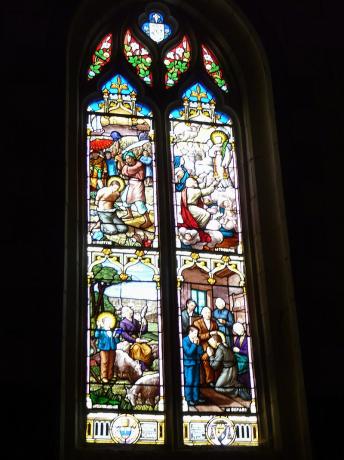 Vitrail du bienheureux Théophane Vénard dans l'église Notre-Dame de l'Assomption, Saint-Loup-Lamairé