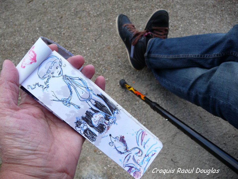 Au Jardin des Plantes, Raoul Douglas dessine