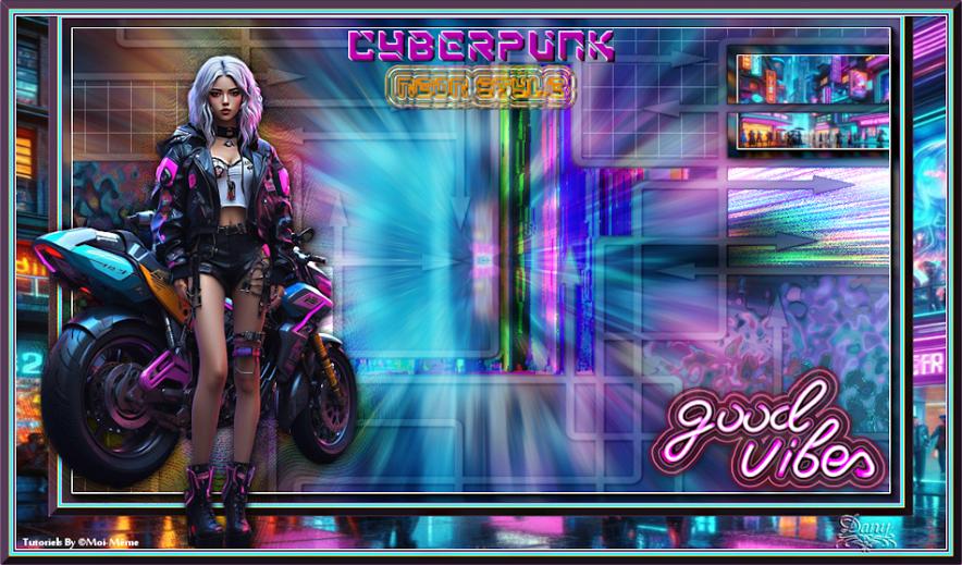 Cyberpunk, neon style