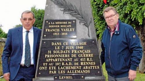 Théodore Delatouche réchappé d'un massacre ( Article Ouest France du 23 juin 2016 )