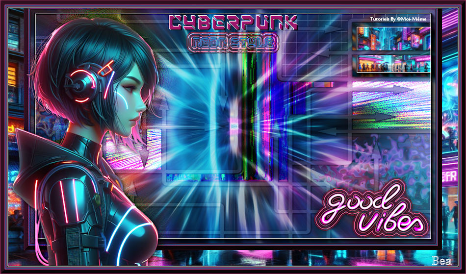 Cyberpunk, neon style