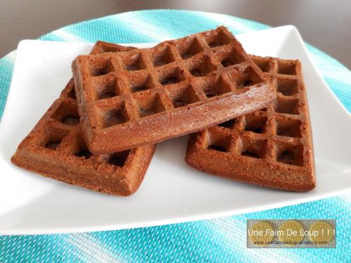Gaufres moelleuses au chocolat, nutella et framboises