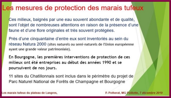 "Les marais tufeux du Plateau de Langres", une conférence proposée par la Société Mycologique du Châtillonnais