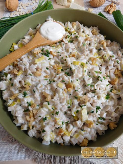 Crozets crémeux au chèvre poireau & noix