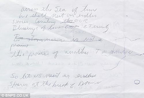 MIS EN VENTE DES PAROLE D'UN TITRE INEDIT DE MICHAEL