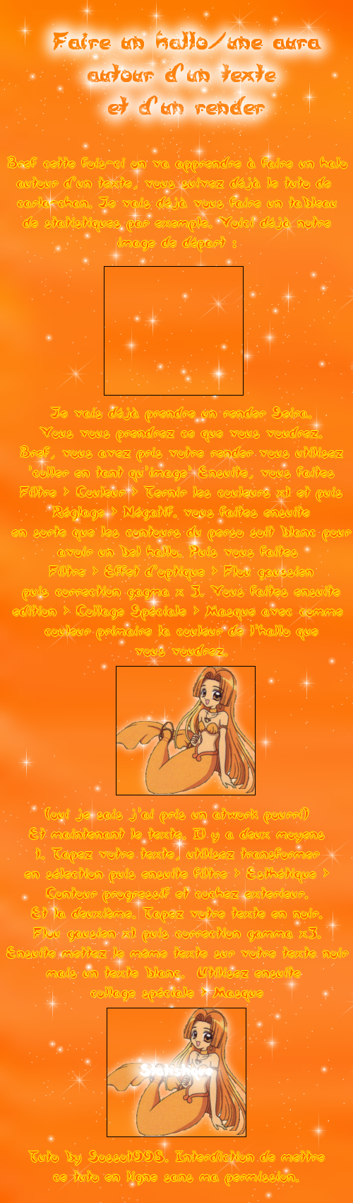 Faire une aura autour d'un personnage et d'un texte.