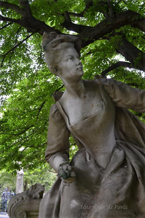 Jardin du Luxembourg : Monument à Watteau par Henri-Désiré Gauquié