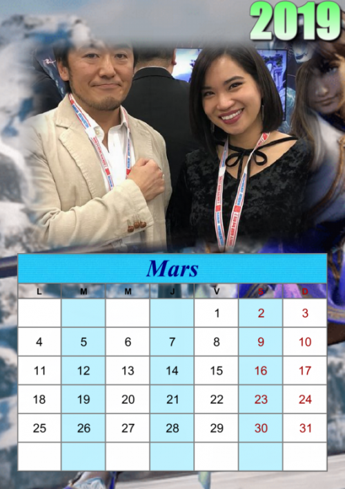 Calendrier 2019 Teamg1 Disponible