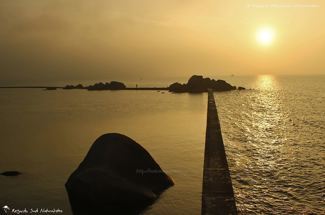 Jetée de Porz Gwenn au coucher du soleil