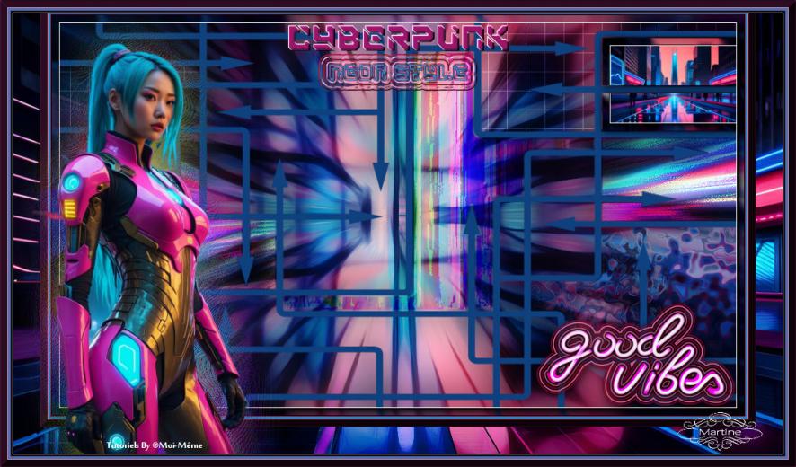 Cyberpunk, neon style