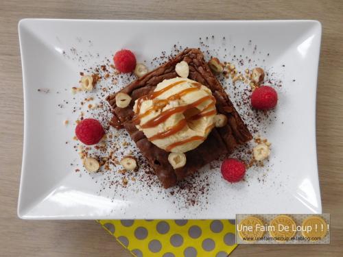 Assiette brownie tout caramel