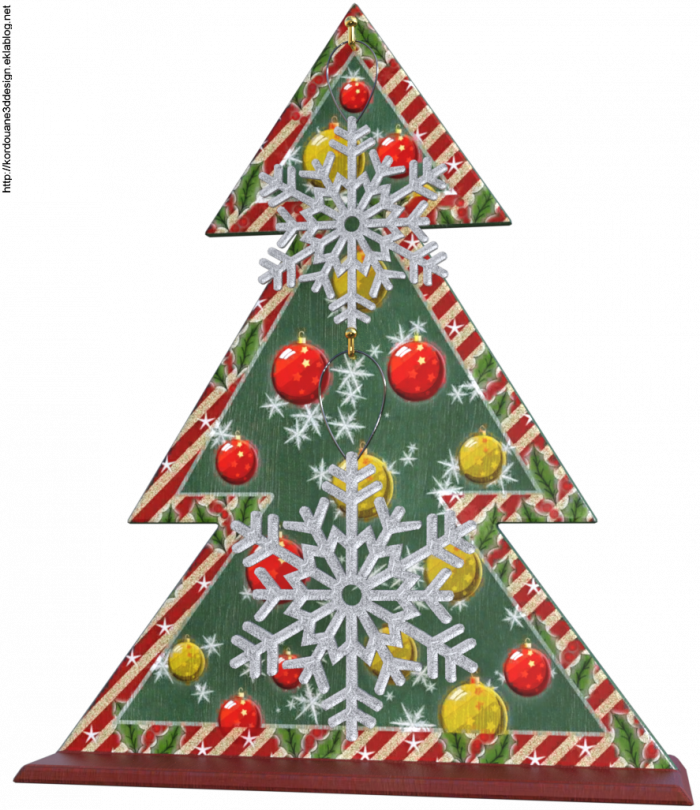 Tube de sapin de Noël en bois (render-image)
